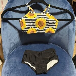 Sunflower Striped Kids Bikini